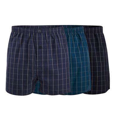 Hammond & Co. by Patrick Grant Big and tall pack of three multi-coloured check print boxer shorts